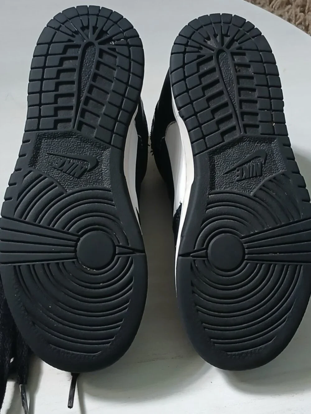 Nike Black and White Low-Top Sneakers Dunks Pandas Kids 13c